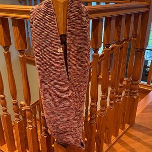 The North Face Striped Knit Scarf - Red and Pink